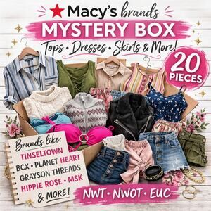 Macy’s Brands Mystery Box Mixed Clothing Lot Size Medium | 20 Pc NWT/EUC